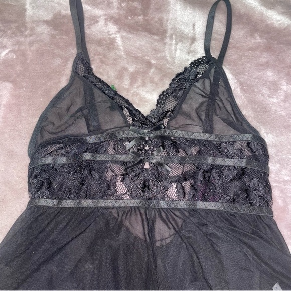 AVIDLOVE NWT MED Chic Black Lace Chemise - Picture 6 of 9
